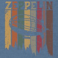 Retro Zeppelin 70s 80s Dirigible Airship Zepelin Zepplin Garment-Dyed Sweatshirt