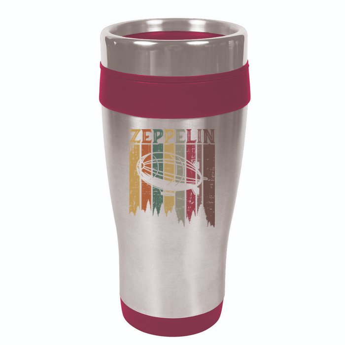 Retro Zeppelin 70s 80s Dirigible Airship Zepelin Zepplin 16oz Travel Tumbler