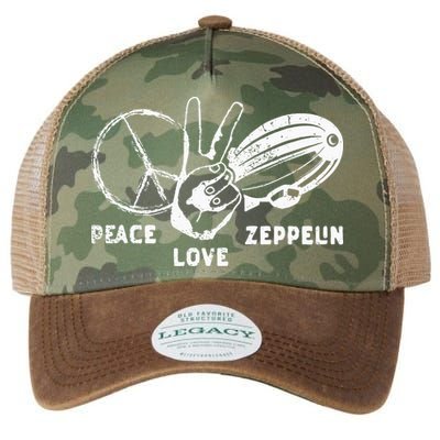 Retro Zeppelin 70s 80s Dirigible Airship Zepelin Zepplin Legacy Tie Dye Trucker Hat