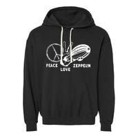 Retro Zeppelin 70s 80s Dirigible Airship Zepelin Zepplin Garment-Dyed Fleece Hoodie