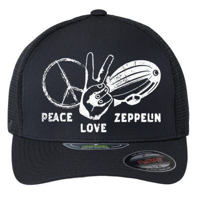 Retro Zeppelin 70s 80s Dirigible Airship Zepelin Zepplin Flexfit Unipanel Trucker Cap