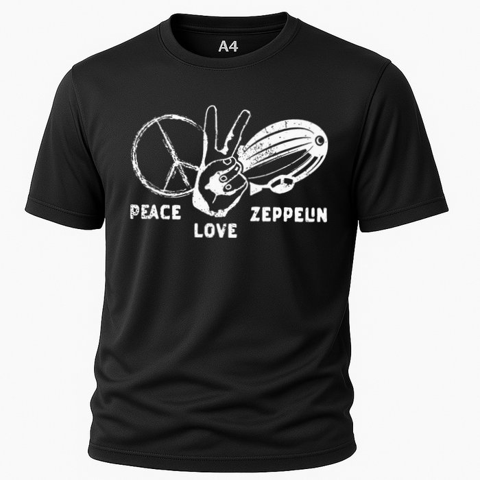Retro Zeppelin 70s 80s Dirigible Airship Zepelin Zepplin Performance Shirt