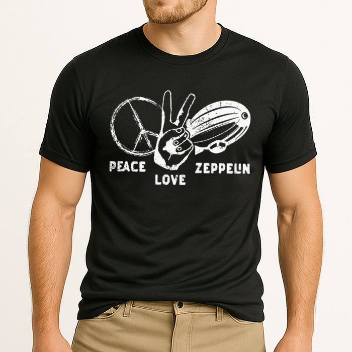 Retro Zeppelin 70s 80s Dirigible Airship Zepelin Zepplin Performance Shirt