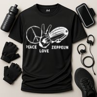 Retro Zeppelin 70s 80s Dirigible Airship Zepelin Zepplin Performance Shirt