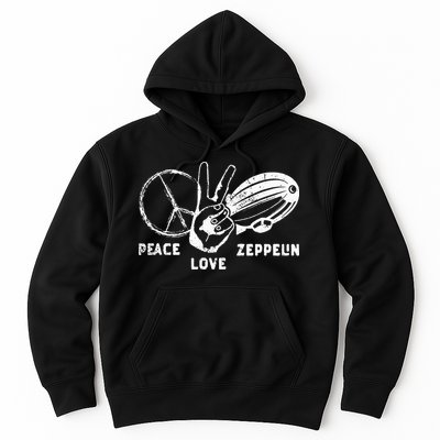 Retro Zeppelin 70s 80s Dirigible Airship Zepelin Zepplin Hoodie