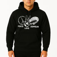 Retro Zeppelin 70s 80s Dirigible Airship Zepelin Zepplin Hoodie