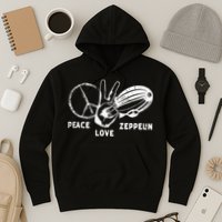 Retro Zeppelin 70s 80s Dirigible Airship Zepelin Zepplin Hoodie