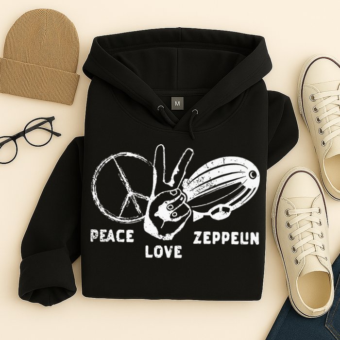 Retro Zeppelin 70s 80s Dirigible Airship Zepelin Zepplin Hoodie