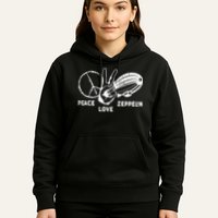 Retro Zeppelin 70s 80s Dirigible Airship Zepelin Zepplin Hoodie