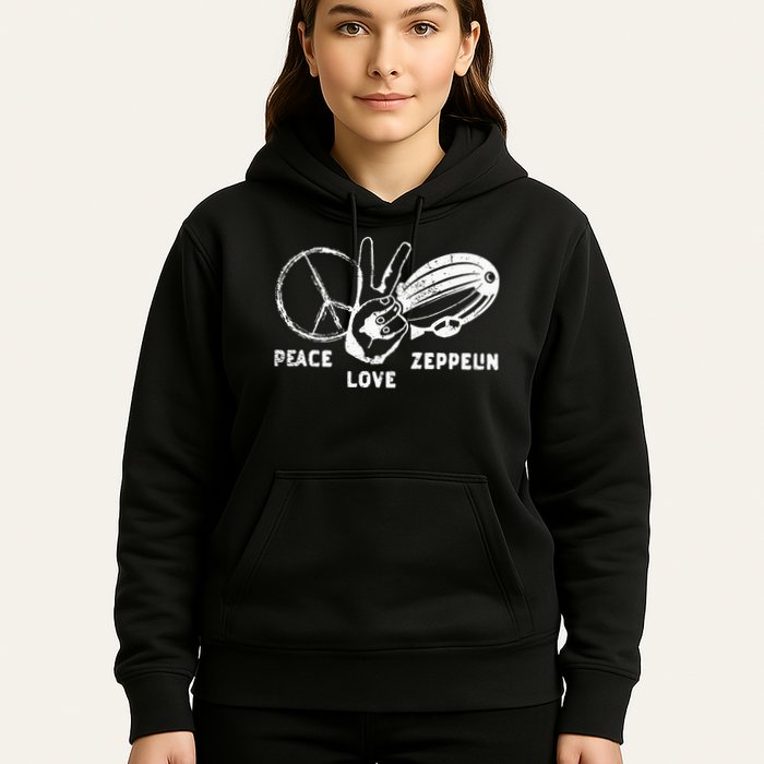 Retro Zeppelin 70s 80s Dirigible Airship Zepelin Zepplin Hoodie
