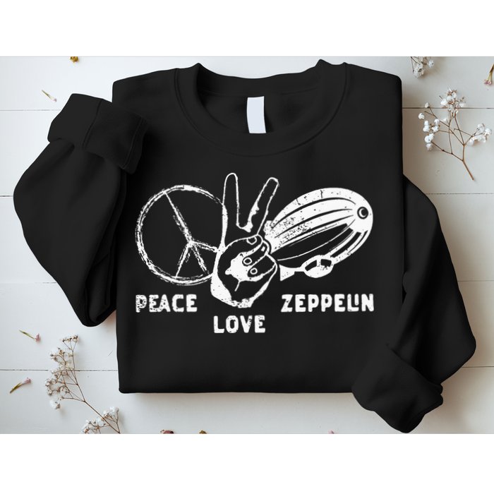 Retro Zeppelin 70s 80s Dirigible Airship Zepelin Zepplin Sweatshirt