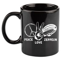 Retro Zeppelin 70s 80s Dirigible Airship Zepelin Zepplin 11oz C Handle Ceramic Mug