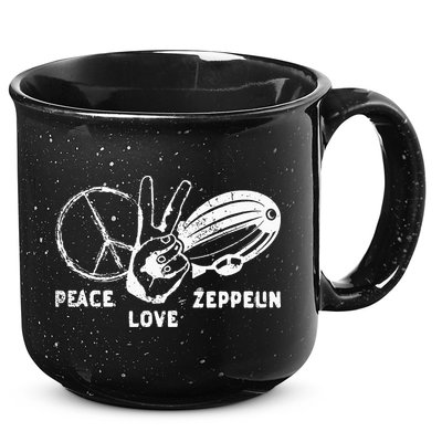 Retro Zeppelin 70s 80s Dirigible Airship Zepelin Zepplin 15oz Campfire Ceramic Mug
