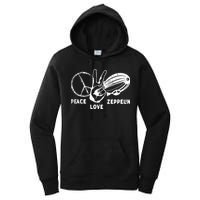 Retro Zeppelin 70s 80s Dirigible Airship Zepelin Zepplin Women's Pullover Hoodie