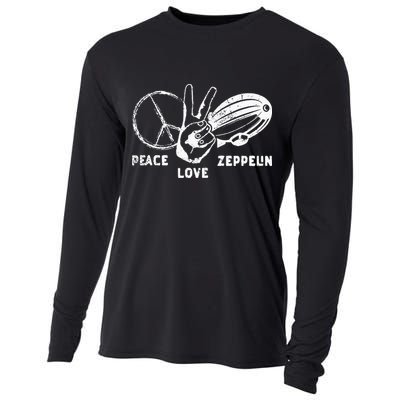 Retro Zeppelin 70s 80s Dirigible Airship Zepelin Zepplin Cooling Performance Long Sleeve Crew