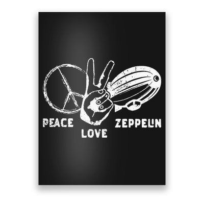 Retro Zeppelin 70s 80s Dirigible Airship Zepelin Zepplin Poster
