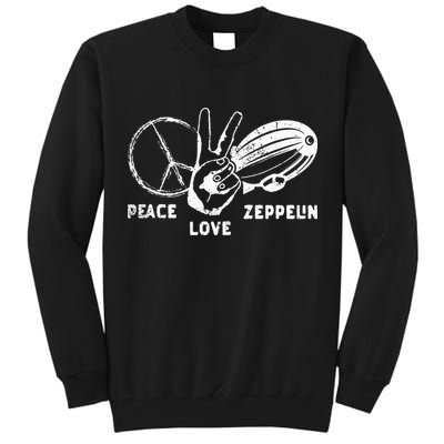 Retro Zeppelin 70s 80s Dirigible Airship Zepelin Zepplin Tall Sweatshirt