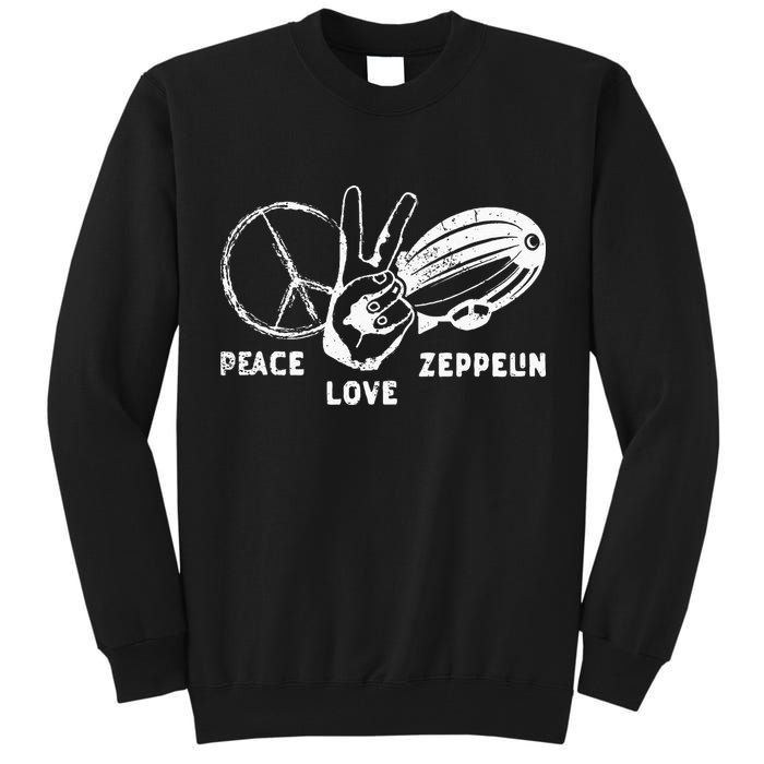 Retro Zeppelin 70s 80s Dirigible Airship Zepelin Zepplin Tall Sweatshirt
