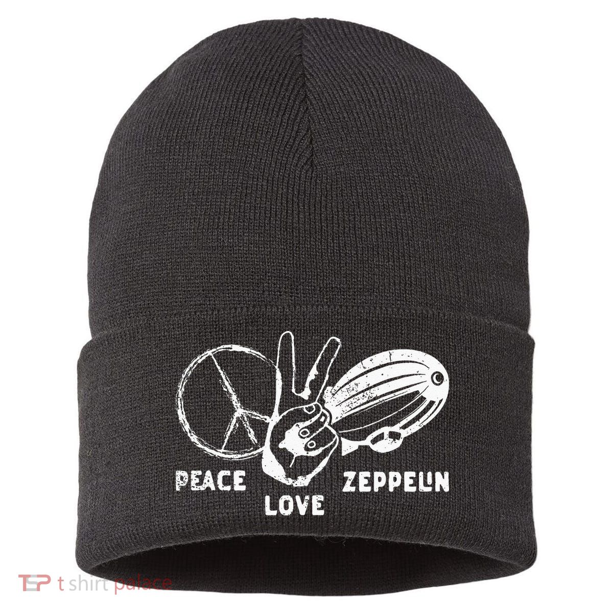 Retro Zeppelin 70s 80s Dirigible Airship Zepelin Zepplin Sustainable Knit Beanie