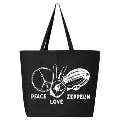 Retro Zeppelin 70s 80s Dirigible Airship Zepelin Zepplin 25L Jumbo Tote