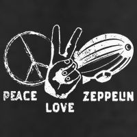 Retro Zeppelin 70s 80s Dirigible Airship Zepelin Zepplin 25L Jumbo Tote