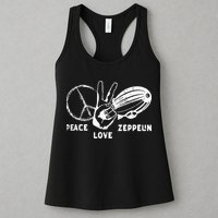 Retro Zeppelin 70s 80s Dirigible Airship Zepelin Zepplin Womens Tank Top