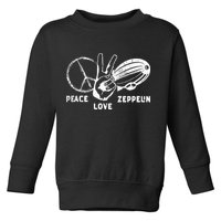 Retro Zeppelin 70s 80s Dirigible Airship Zepelin Zepplin Toddler Sweatshirt