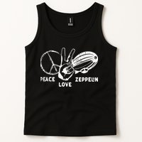 Retro Zeppelin 70s 80s Dirigible Airship Zepelin Zepplin Tank Top