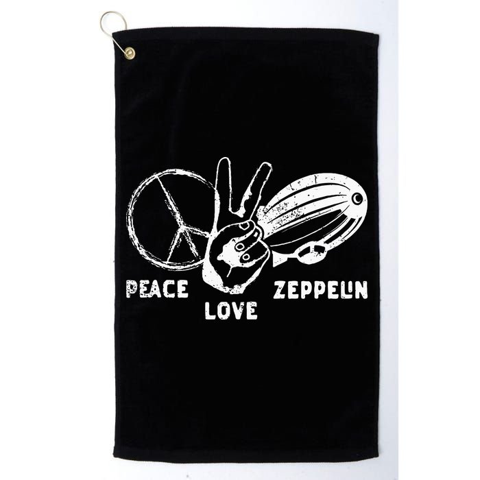 Retro Zeppelin 70s 80s Dirigible Airship Zepelin Zepplin Golf Towel