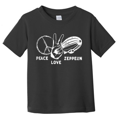Retro Zeppelin 70s 80s Dirigible Airship Zepelin Zepplin Toddler T-Shirt