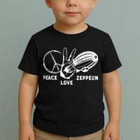 Retro Zeppelin 70s 80s Dirigible Airship Zepelin Zepplin Toddler T-Shirt