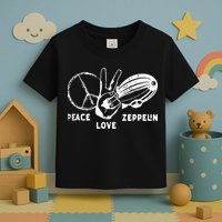 Retro Zeppelin 70s 80s Dirigible Airship Zepelin Zepplin Toddler T-Shirt