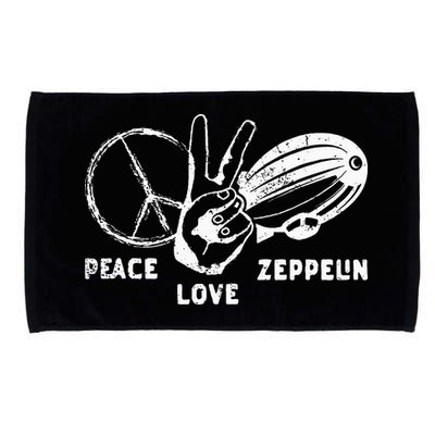 Retro Zeppelin 70s 80s Dirigible Airship Zepelin Zepplin Microfiber Hand Towel