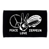 Retro Zeppelin 70s 80s Dirigible Airship Zepelin Zepplin Microfiber Hand Towel