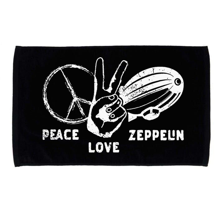 Retro Zeppelin 70s 80s Dirigible Airship Zepelin Zepplin Microfiber Hand Towel
