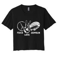 Retro Zeppelin 70s 80s Dirigible Airship Zepelin Zepplin Crop Top