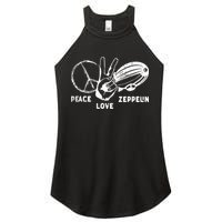 Retro Zeppelin 70s 80s Dirigible Airship Zepelin Zepplin Women's Perfect Tri Rocker Tank