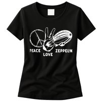 Retro Zeppelin 70s 80s Dirigible Airship Zepelin Zepplin Womens T-Shirt