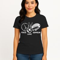 Retro Zeppelin 70s 80s Dirigible Airship Zepelin Zepplin Womens T-Shirt