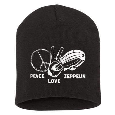 Retro Zeppelin 70s 80s Dirigible Airship Zepelin Zepplin Short Acrylic Beanie
