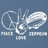 Retro Zeppelin 70s 80s Dirigible Airship Zepelin Zepplin Garment-Dyed Sweatshirt