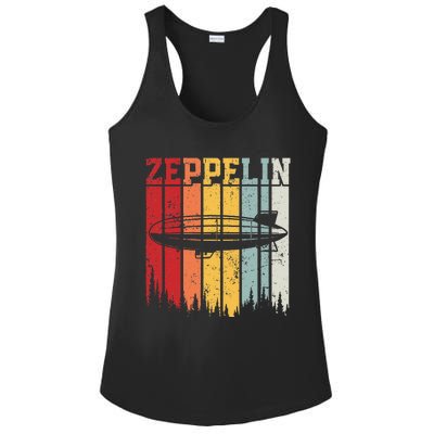 Retro Zeppelin 70s 80s Dirigible Airship Zepelin Zepplin Ladies PosiCharge Competitor Racerback Tank