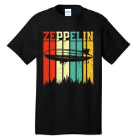 Retro Zeppelin 70s 80s Dirigible Airship Zepelin Zepplin Tall T-Shirt