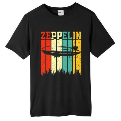 Retro Zeppelin 70s 80s Dirigible Airship Zepelin Zepplin Tall Fusion ChromaSoft Performance T-Shirt