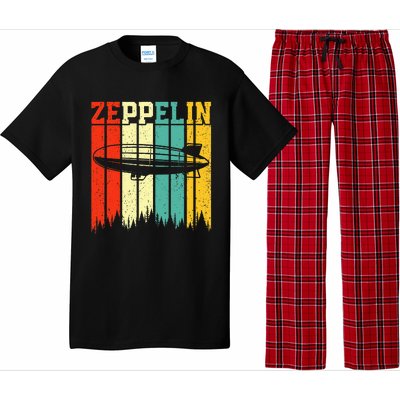 Retro Zeppelin 70s 80s Dirigible Airship Zepelin Zepplin Pajama Set