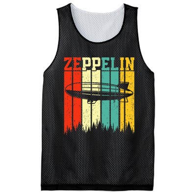 Retro Zeppelin 70s 80s Dirigible Airship Zepelin Zepplin Mesh Reversible Basketball Jersey Tank