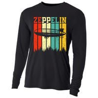 Retro Zeppelin 70s 80s Dirigible Airship Zepelin Zepplin Cooling Performance Long Sleeve Crew