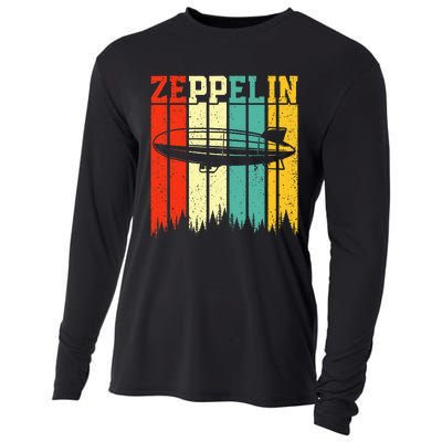 Retro Zeppelin 70s 80s Dirigible Airship Zepelin Zepplin Cooling Performance Long Sleeve Crew