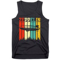 Retro Zeppelin 70s 80s Dirigible Airship Zepelin Zepplin Tank Top