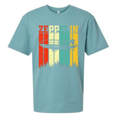 Retro Zeppelin 70s 80s Dirigible Airship Zepelin Zepplin Sueded Cloud Jersey T-Shirt